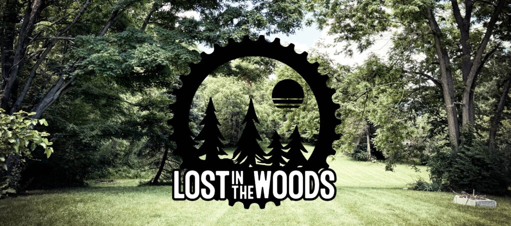 Lost in the woods main photo with brand logo